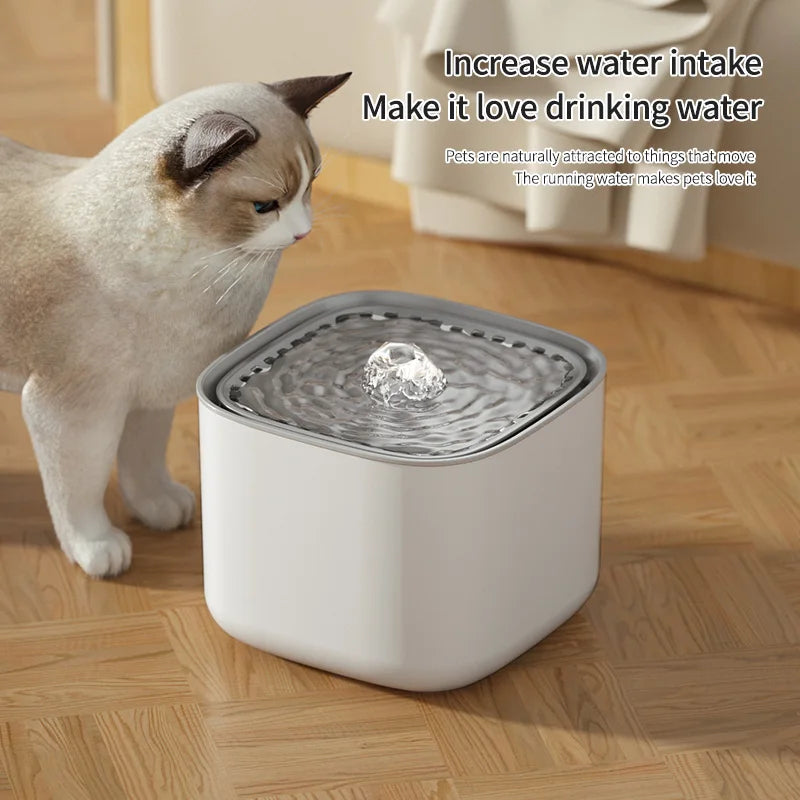 Fuente de agua para gatos de 3 litros con filtro automático y carga USB: ¡hidratación silenciosa para tus mascotas!🐾