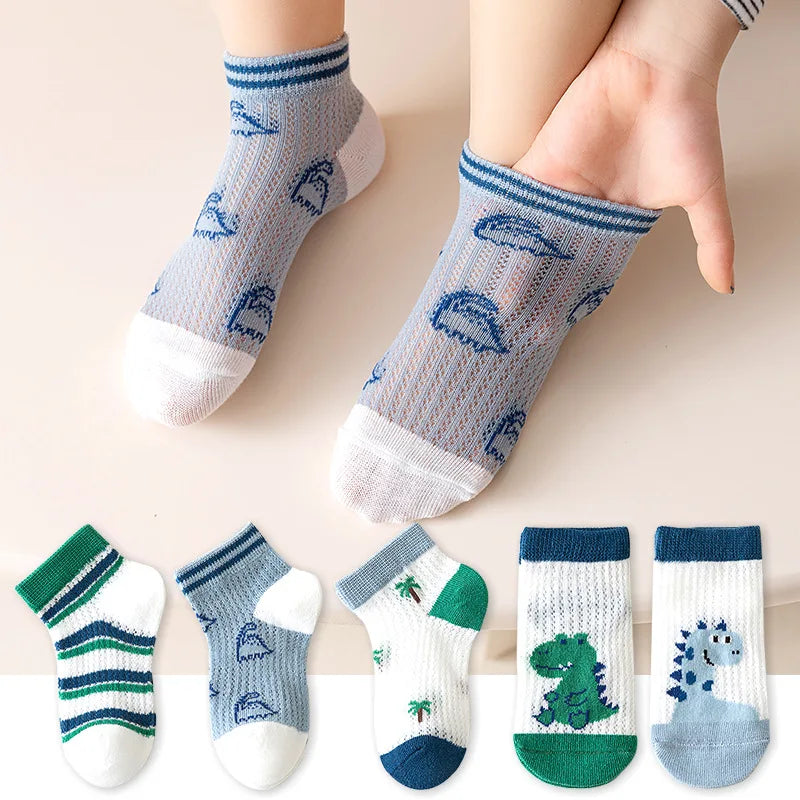 5 pares de calcetines de algodón para niños: suaves, cómodos y transpirables